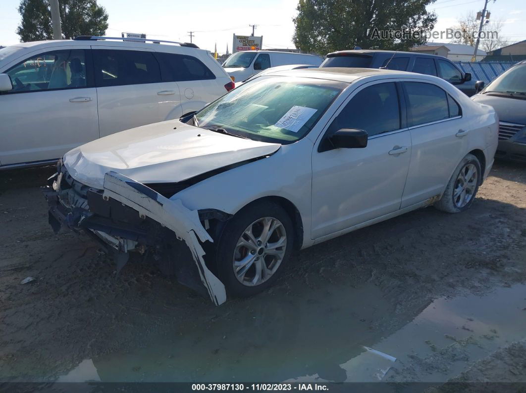 2012 Ford Fusion Se White vin: 3FAHP0HA6CR236822