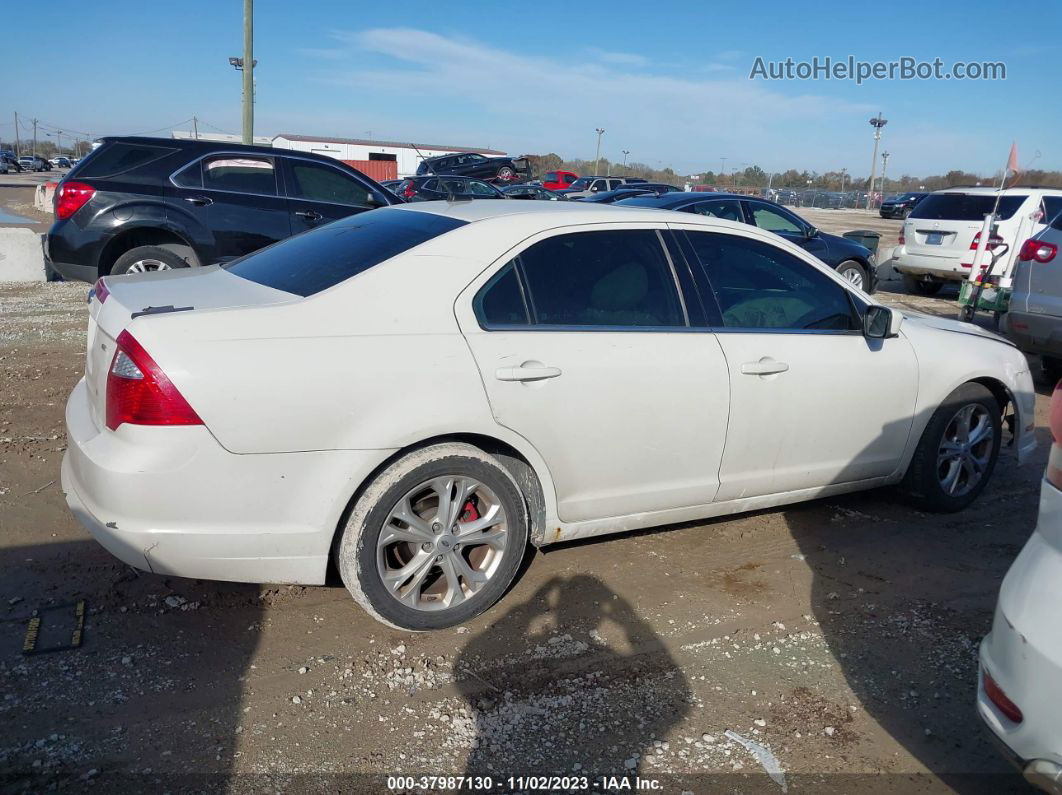 2012 Ford Fusion Se White vin: 3FAHP0HA6CR236822