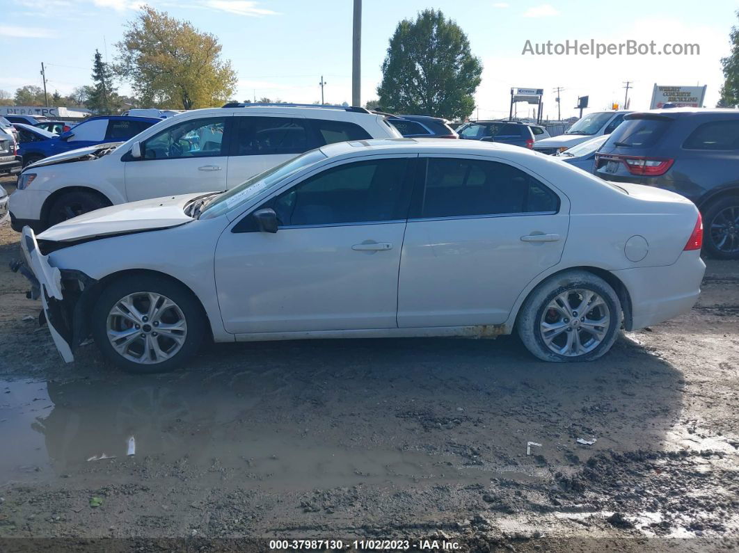 2012 Ford Fusion Se White vin: 3FAHP0HA6CR236822