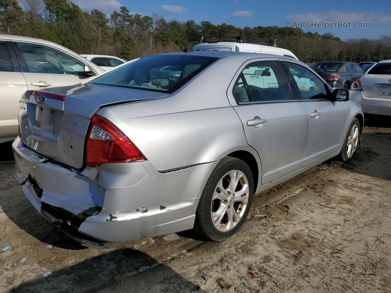 2012 Ford Fusion Se Silver vin: 3FAHP0HA6CR341473