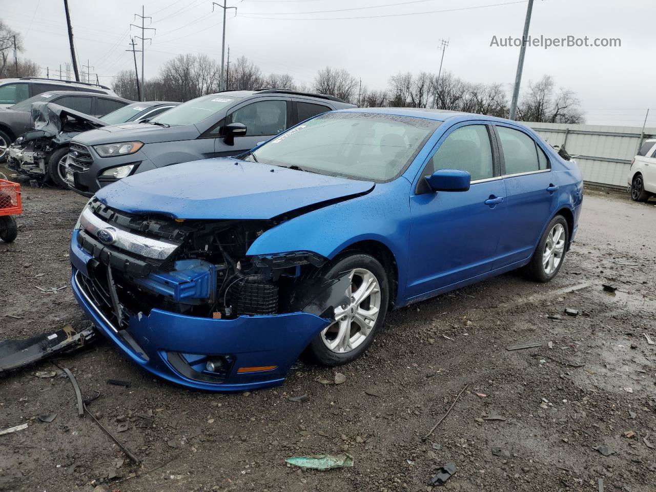 2012 Ford Fusion Se Blue vin: 3FAHP0HA6CR410372