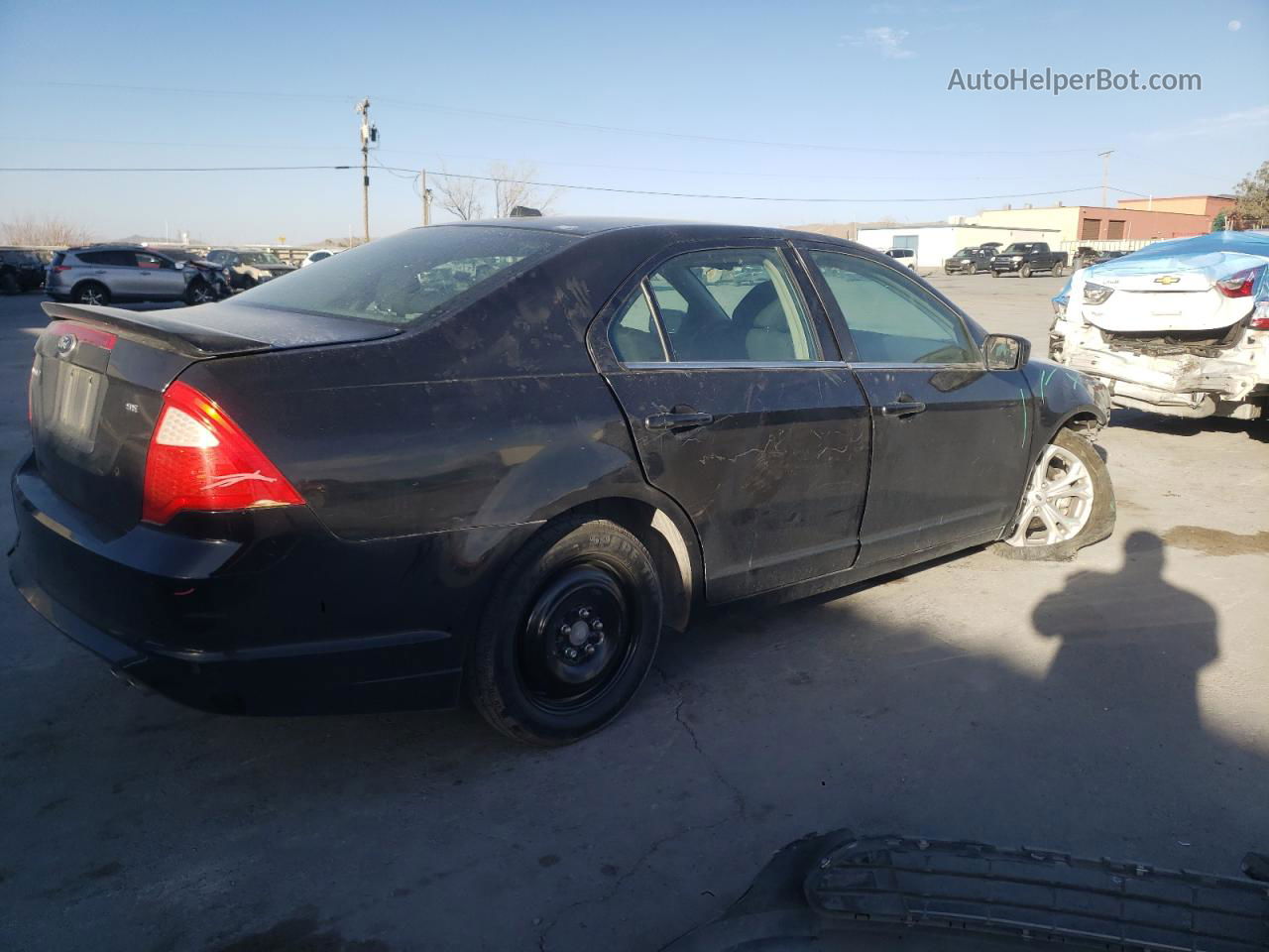 2012 Ford Fusion Se Black vin: 3FAHP0HA6CR436647