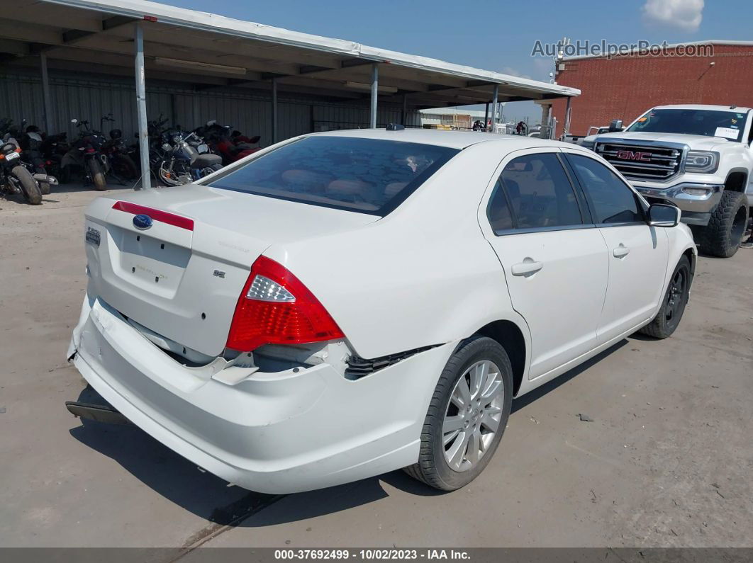 2010 Ford Fusion Se White vin: 3FAHP0HA7AR108344