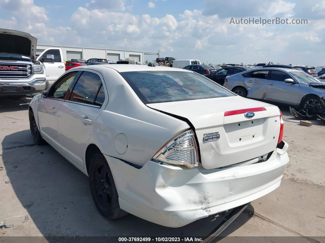 2010 Ford Fusion Se White vin: 3FAHP0HA7AR108344