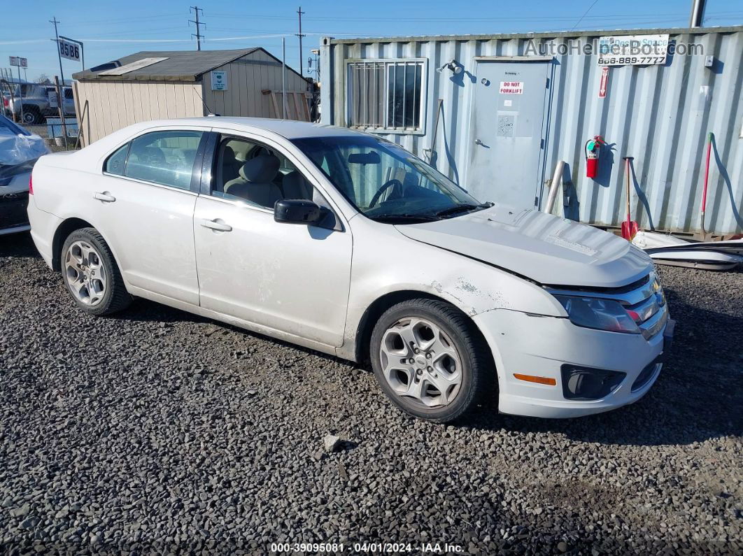 2010 Ford Fusion Se White vin: 3FAHP0HA7AR221596