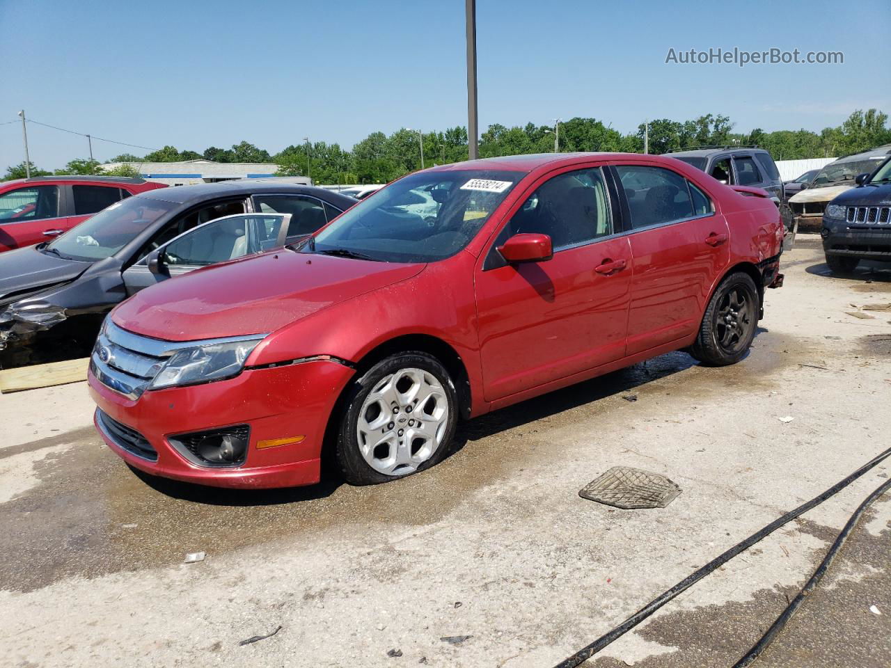 2010 Ford Fusion Se Burgundy vin: 3FAHP0HA7AR371398