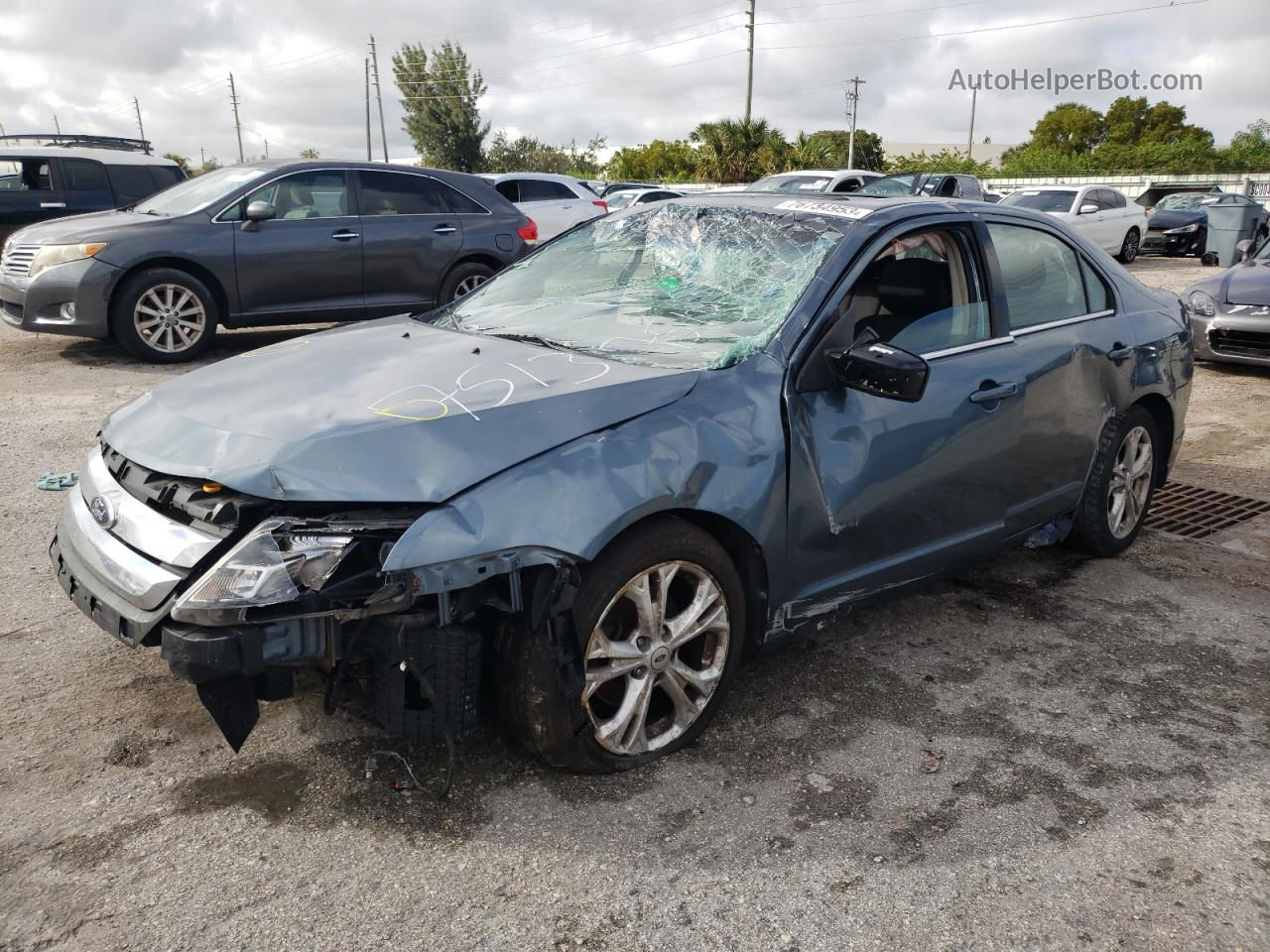 2012 Ford Fusion Se Синий vin: 3FAHP0HA7CR127513