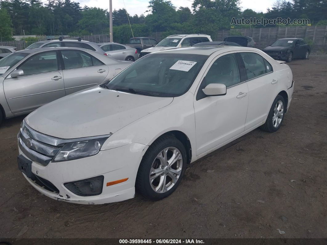 2012 Ford Fusion Se White vin: 3FAHP0HA7CR234237