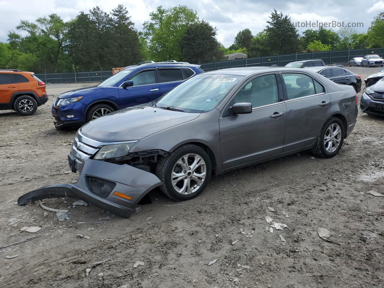 2012 Ford Fusion Se Gray vin: 3FAHP0HA7CR248686