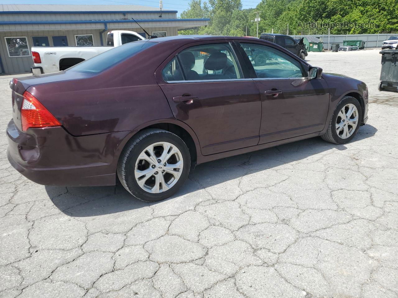 2012 Ford Fusion Se Burgundy vin: 3FAHP0HA7CR306022