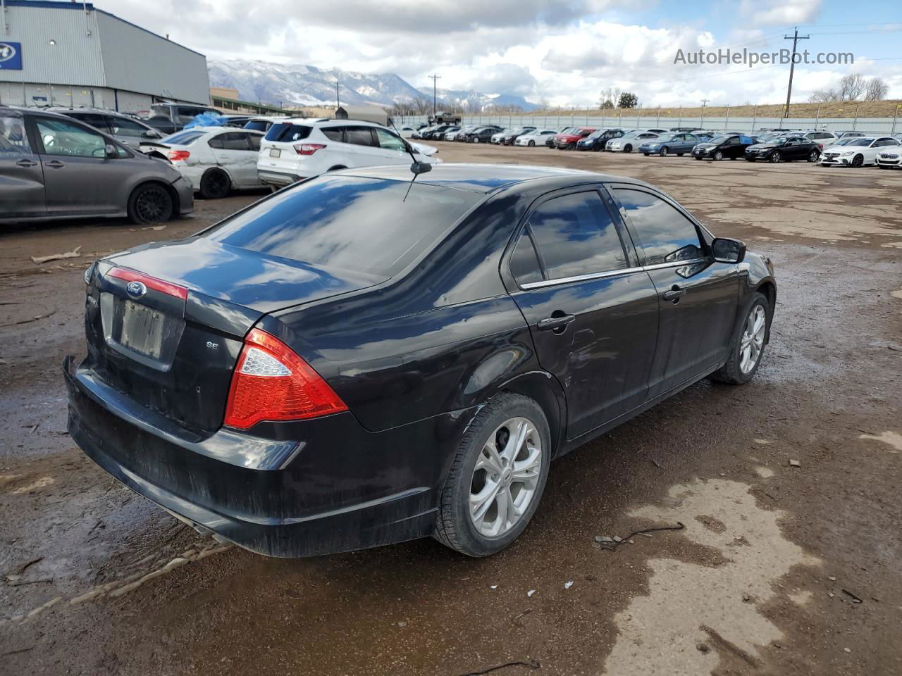 2012 Ford Fusion Se Black vin: 3FAHP0HA7CR329266