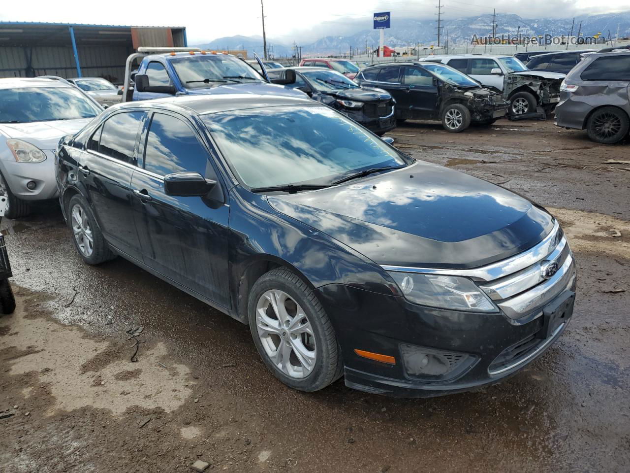 2012 Ford Fusion Se Black vin: 3FAHP0HA7CR329266