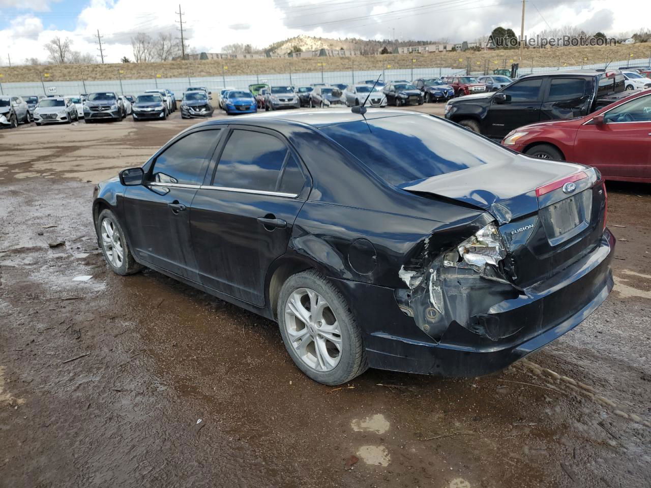 2012 Ford Fusion Se Black vin: 3FAHP0HA7CR329266