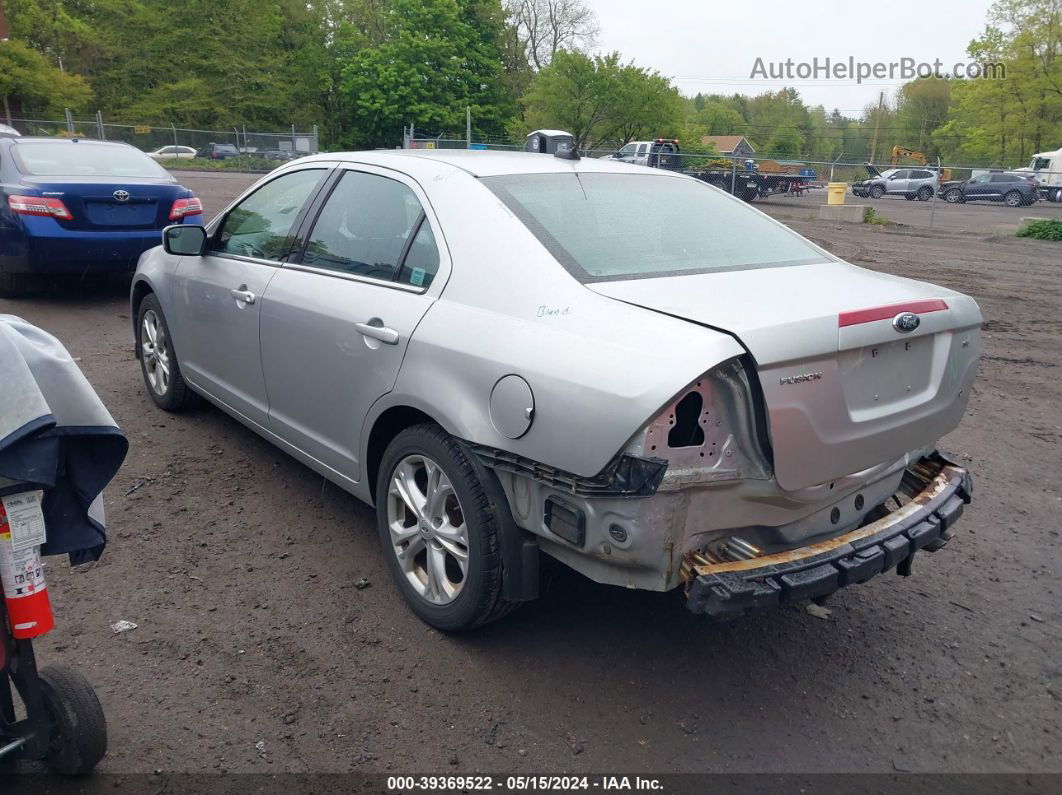 2012 Ford Fusion Se Silver vin: 3FAHP0HA7CR401504