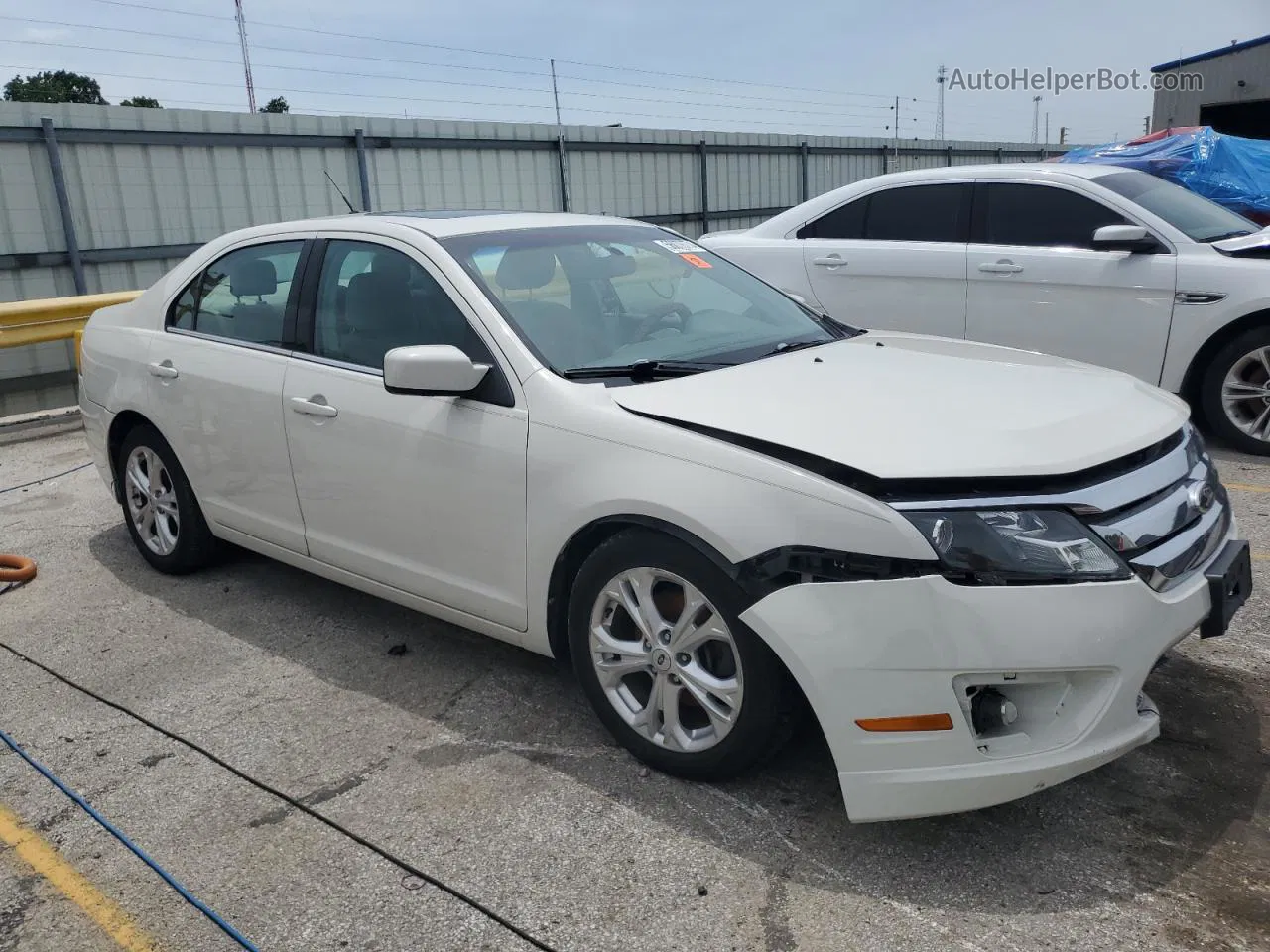 2012 Ford Fusion Se White vin: 3FAHP0HA7CR414771