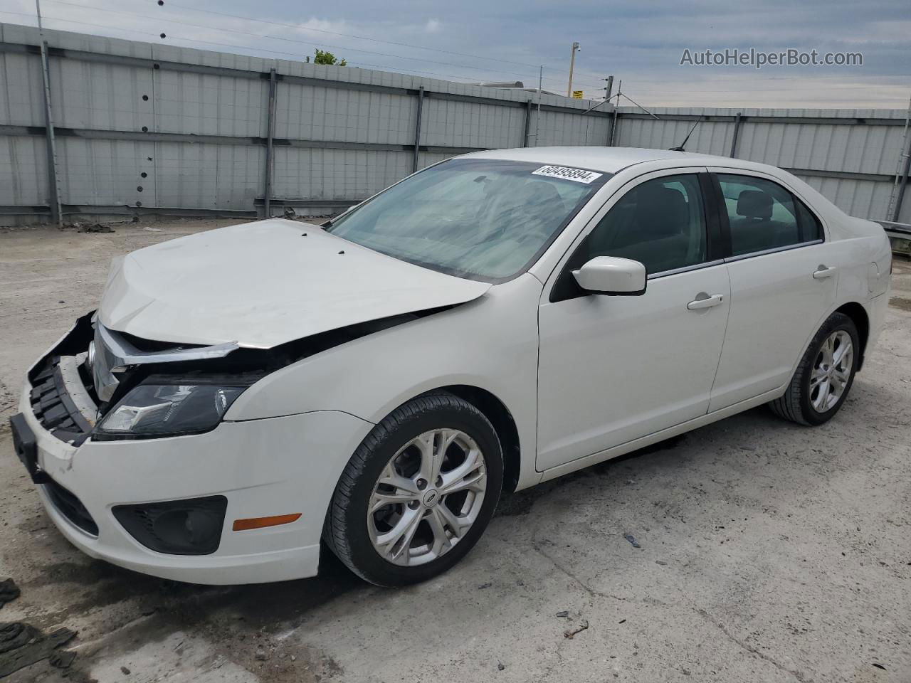 2012 Ford Fusion Se White vin: 3FAHP0HA7CR441887