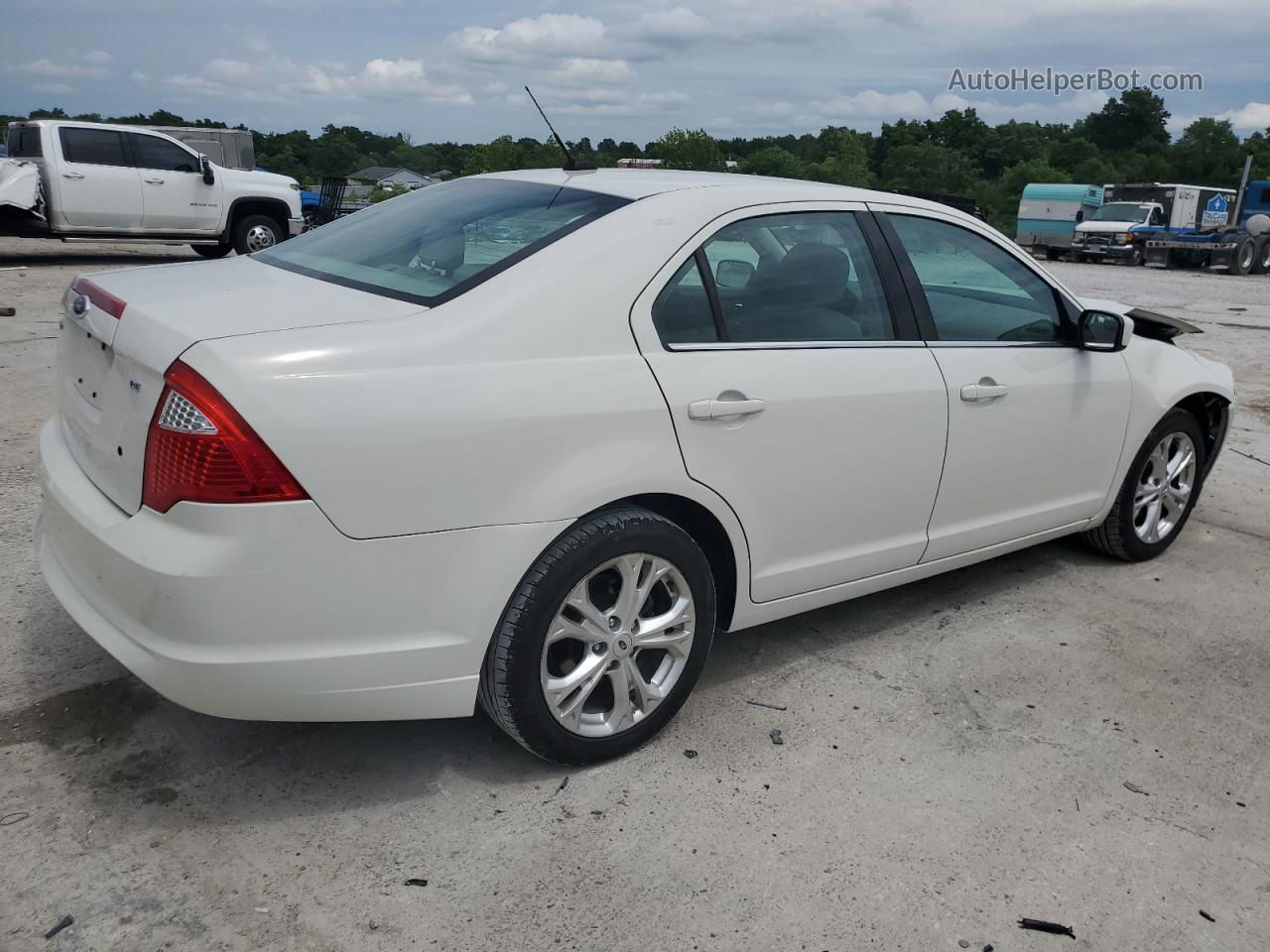 2012 Ford Fusion Se White vin: 3FAHP0HA7CR441887