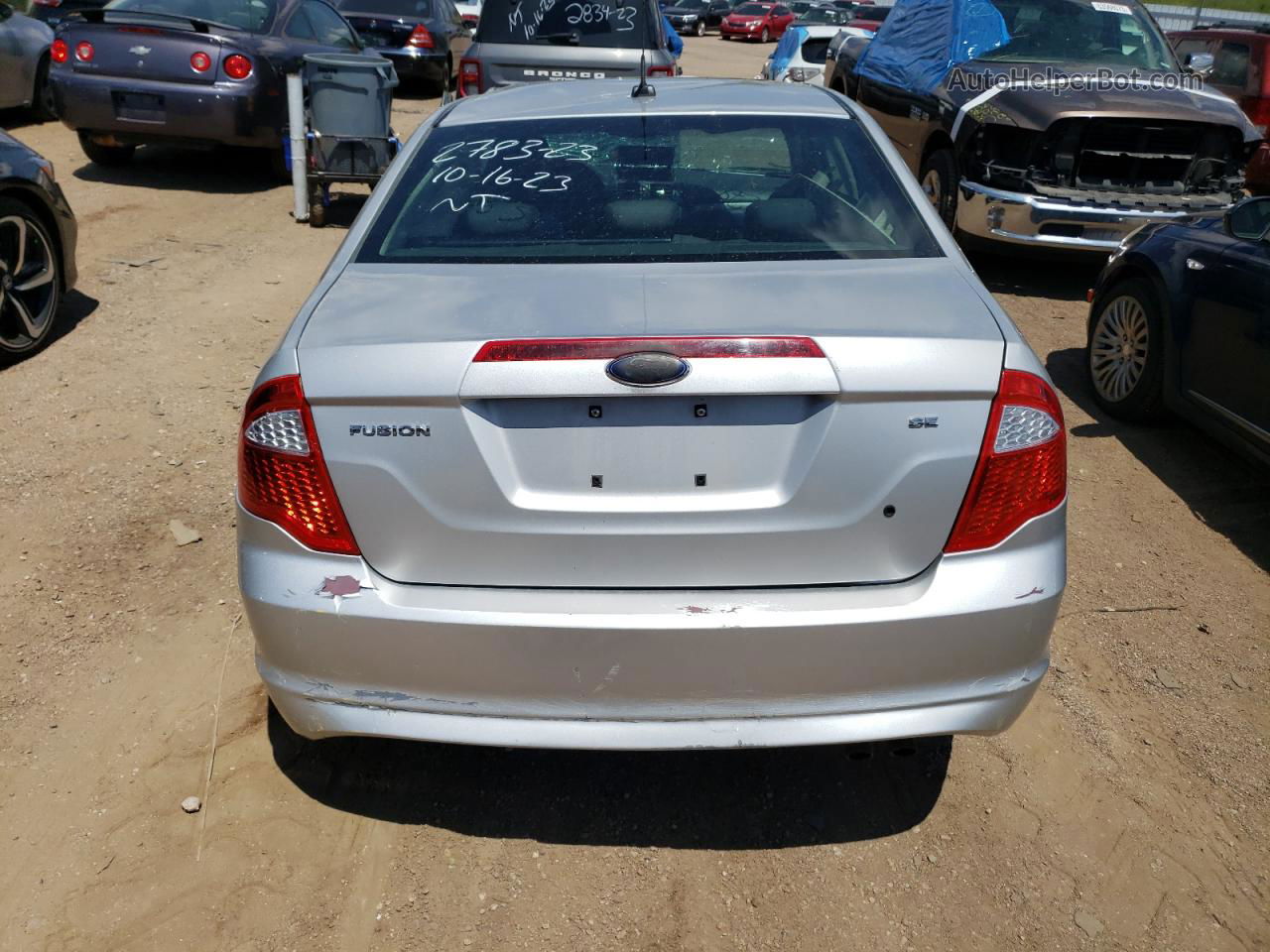 2010 Ford Fusion Se Silver vin: 3FAHP0HA8AR145037