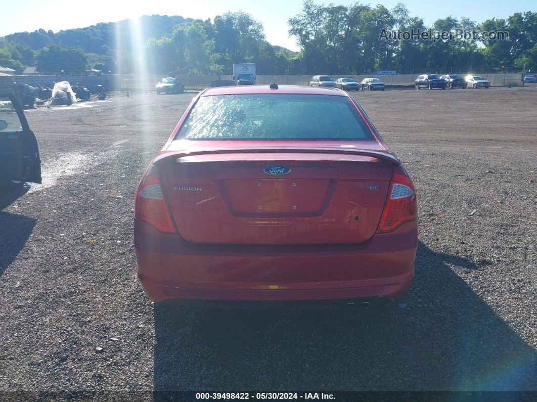 2010 Ford Fusion Se Red vin: 3FAHP0HA8AR387917