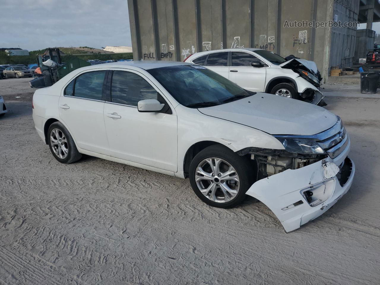 2012 Ford Fusion Se White vin: 3FAHP0HA8CR108176