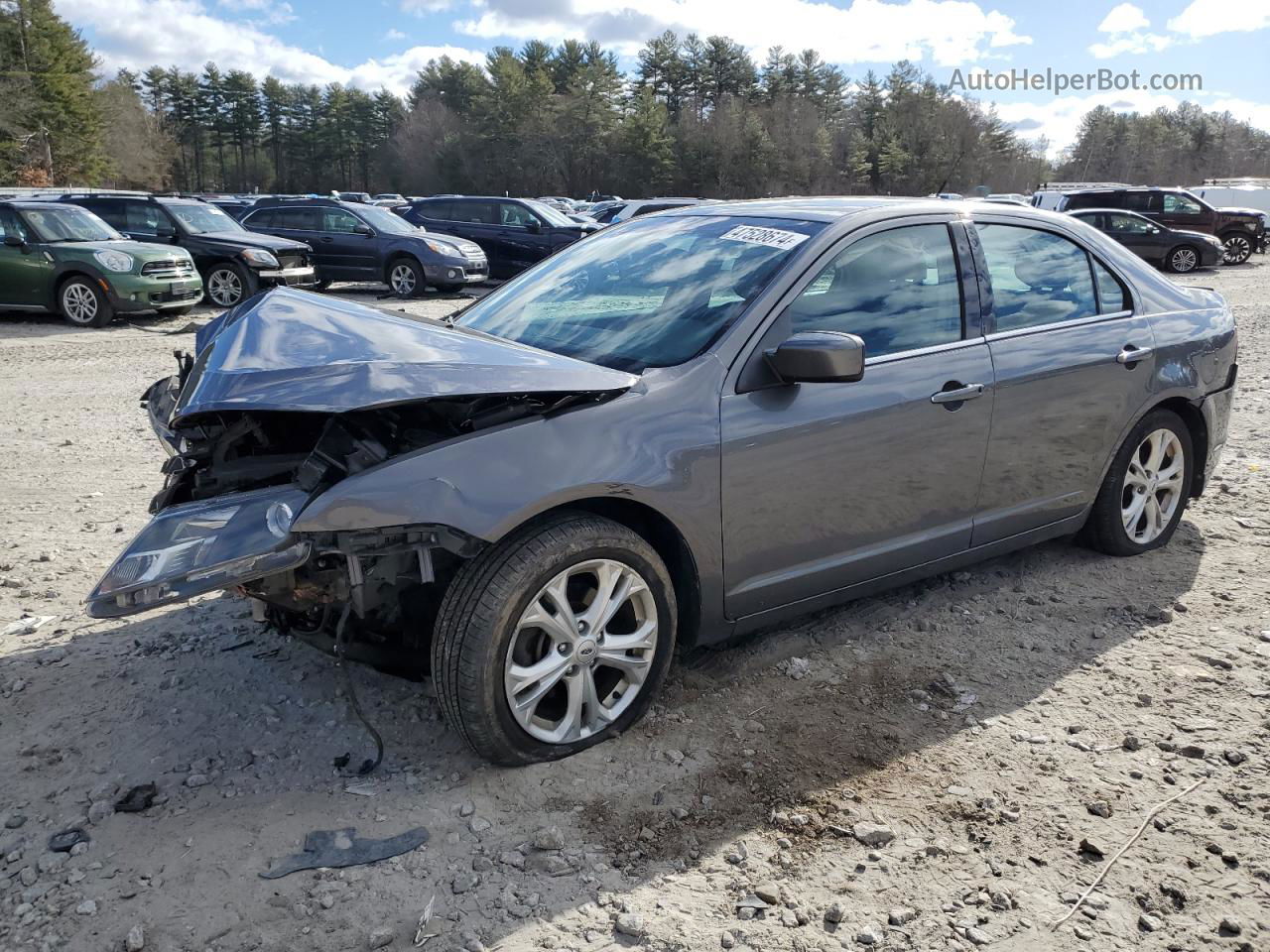 2012 Ford Fusion Se Gray vin: 3FAHP0HA8CR127231