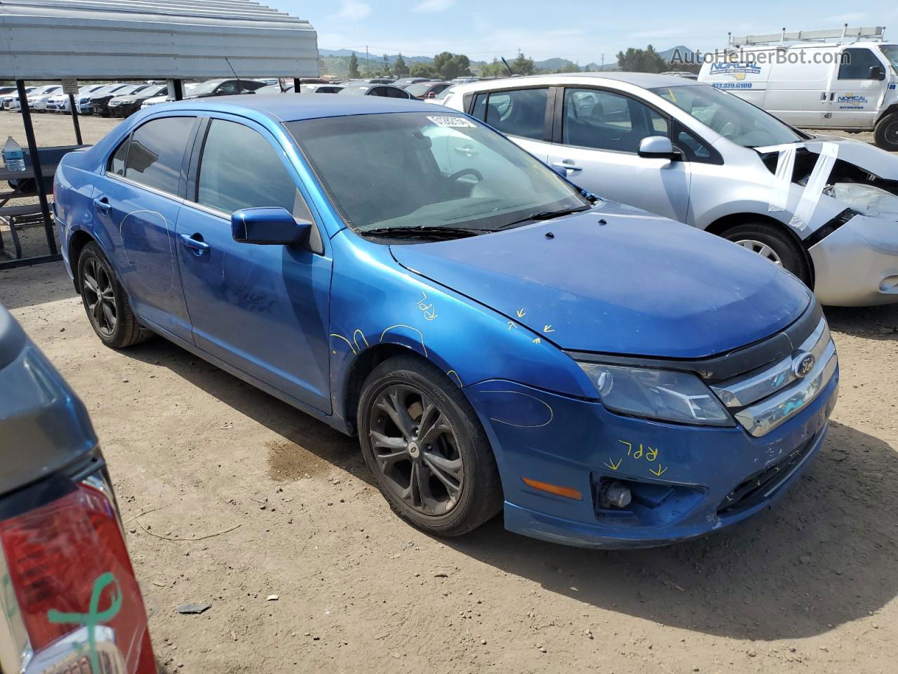 2012 Ford Fusion Se Синий vin: 3FAHP0HA8CR152582