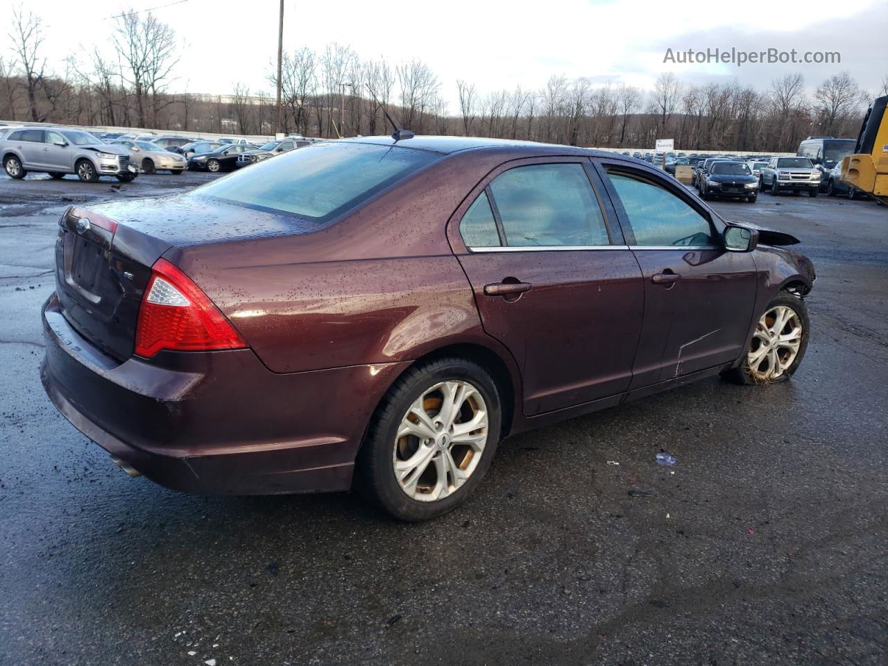 2012 Ford Fusion Se Maroon vin: 3FAHP0HA8CR184027