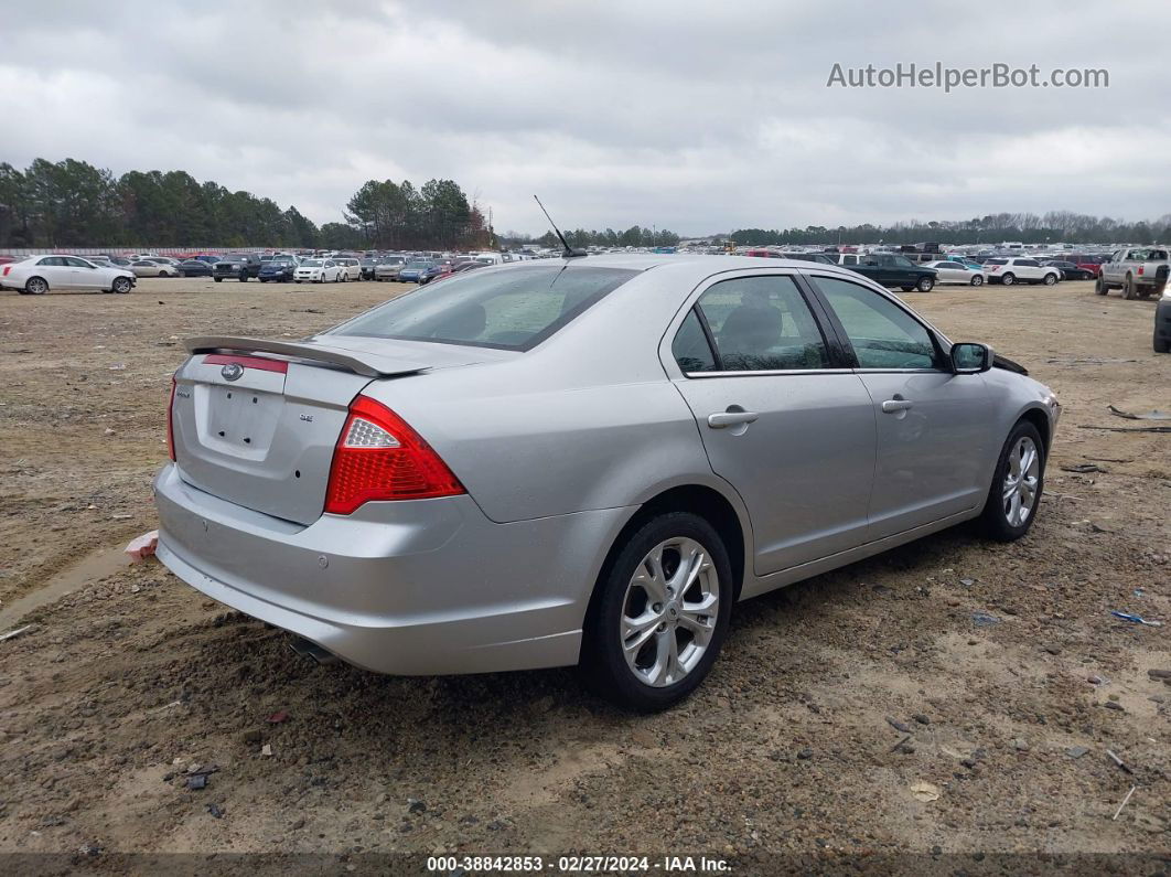 2012 Ford Fusion Se Silver vin: 3FAHP0HA8CR221982