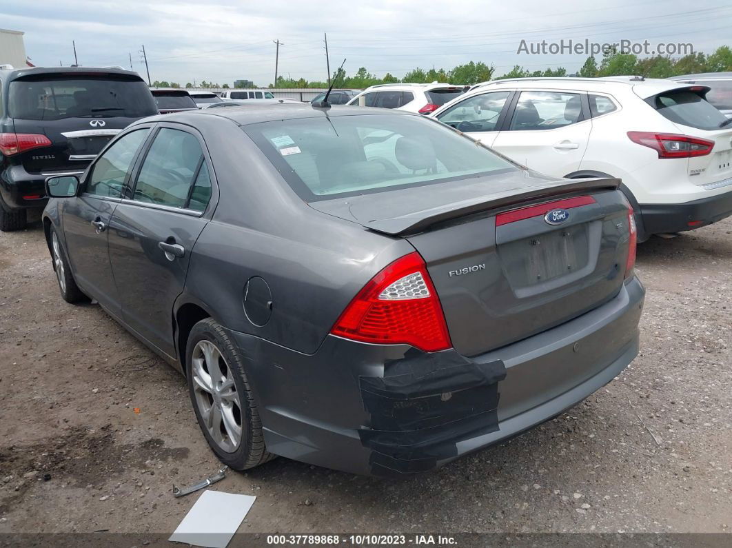 2012 Ford Fusion Se Gray vin: 3FAHP0HA8CR235980