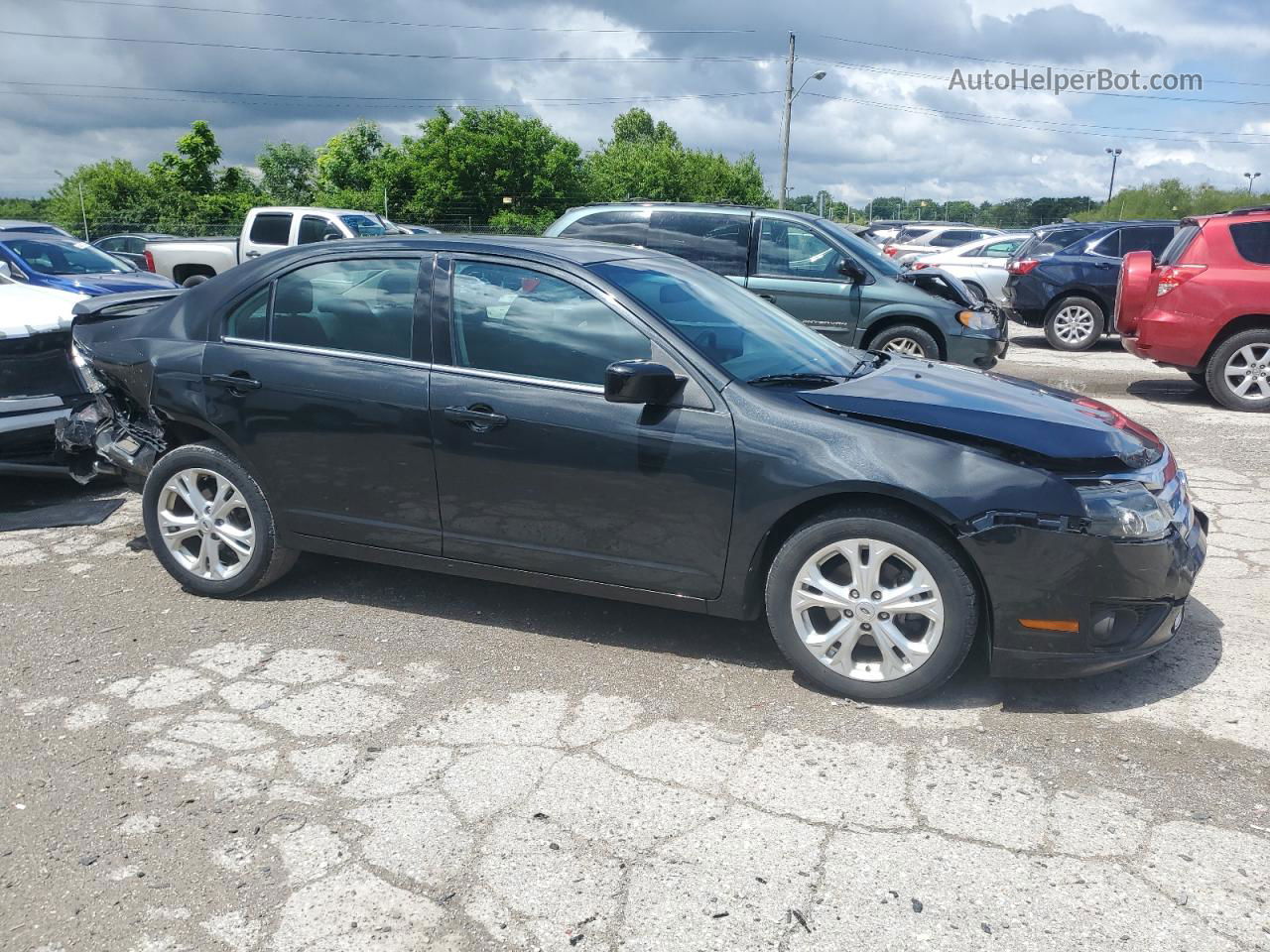 2012 Ford Fusion Se Black vin: 3FAHP0HA8CR411202