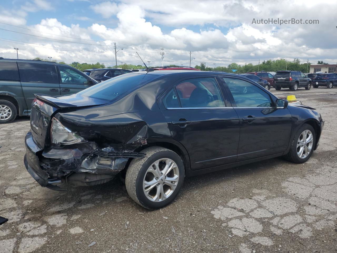 2012 Ford Fusion Se Black vin: 3FAHP0HA8CR411202