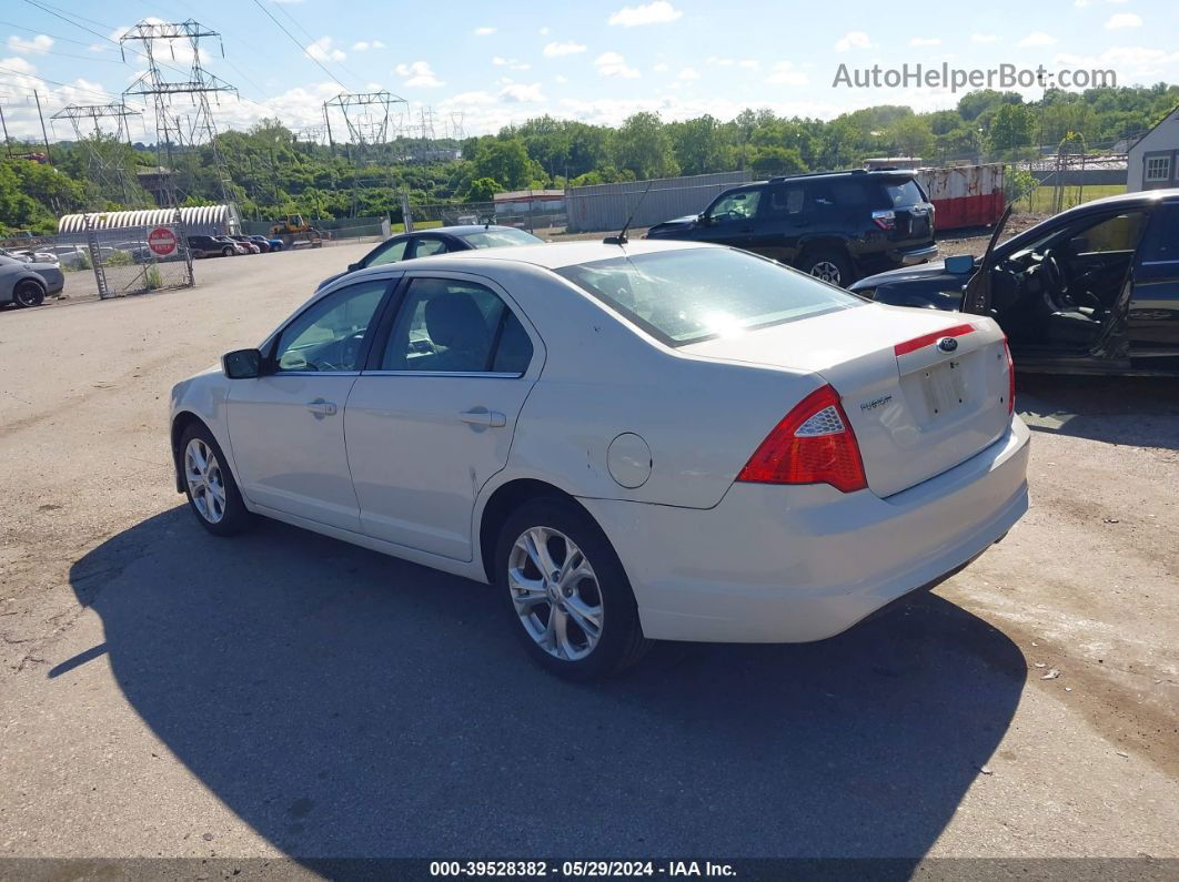 2012 Ford Fusion Se White vin: 3FAHP0HA8CR417193