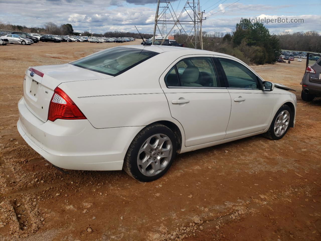 2010 Ford Fusion Se White vin: 3FAHP0HA9AR201298