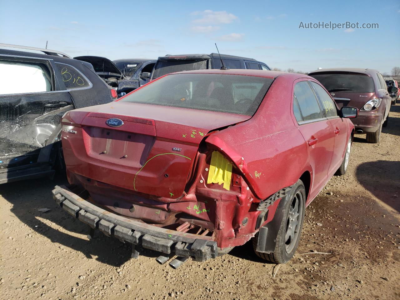 2010 Ford Fusion Se Red vin: 3FAHP0HA9AR275174