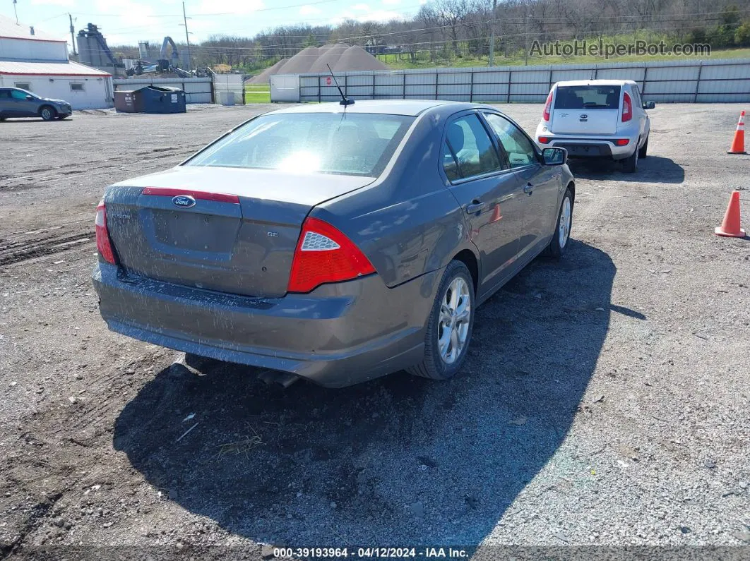 2012 Ford Fusion Se Gray vin: 3FAHP0HA9CR194582