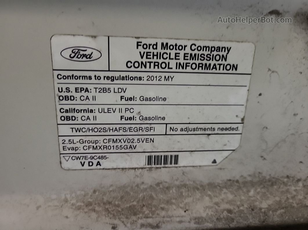 2012 Ford Fusion Se vin: 3FAHP0HA9CR239746