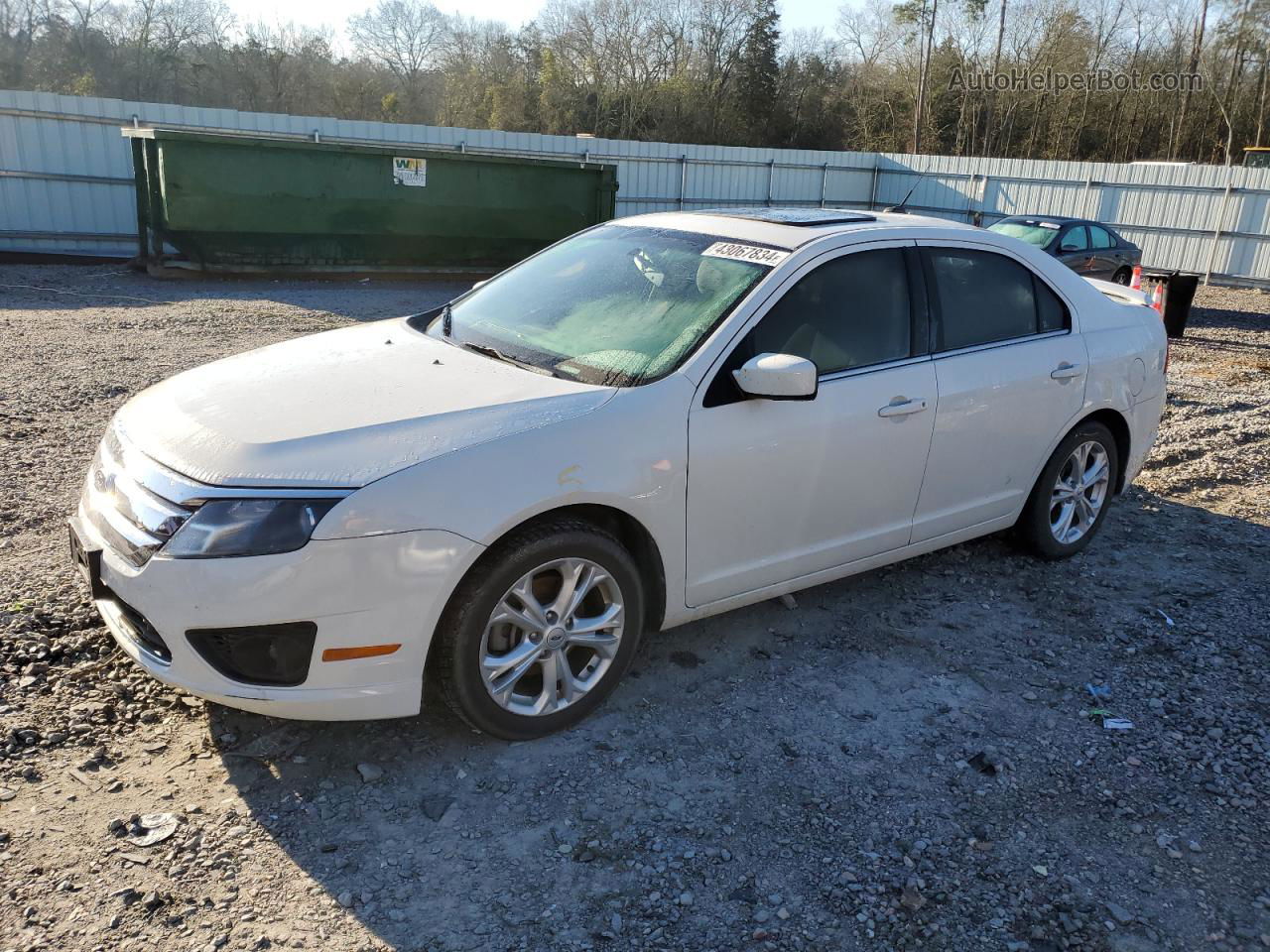 2012 Ford Fusion Se White vin: 3FAHP0HA9CR254411