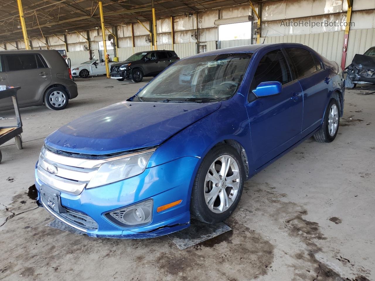 2012 Ford Fusion Se Blue vin: 3FAHP0HA9CR305454