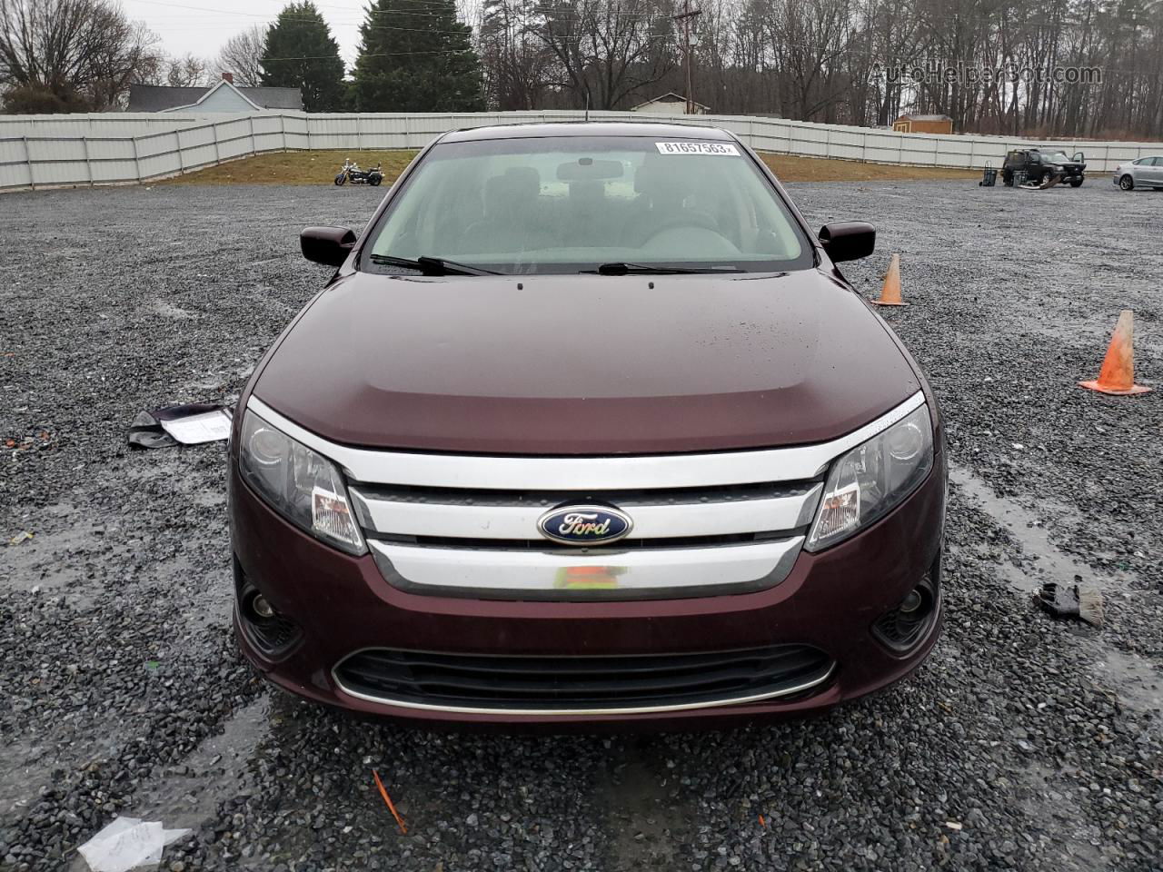 2012 Ford Fusion Se Burgundy vin: 3FAHP0HA9CR432902