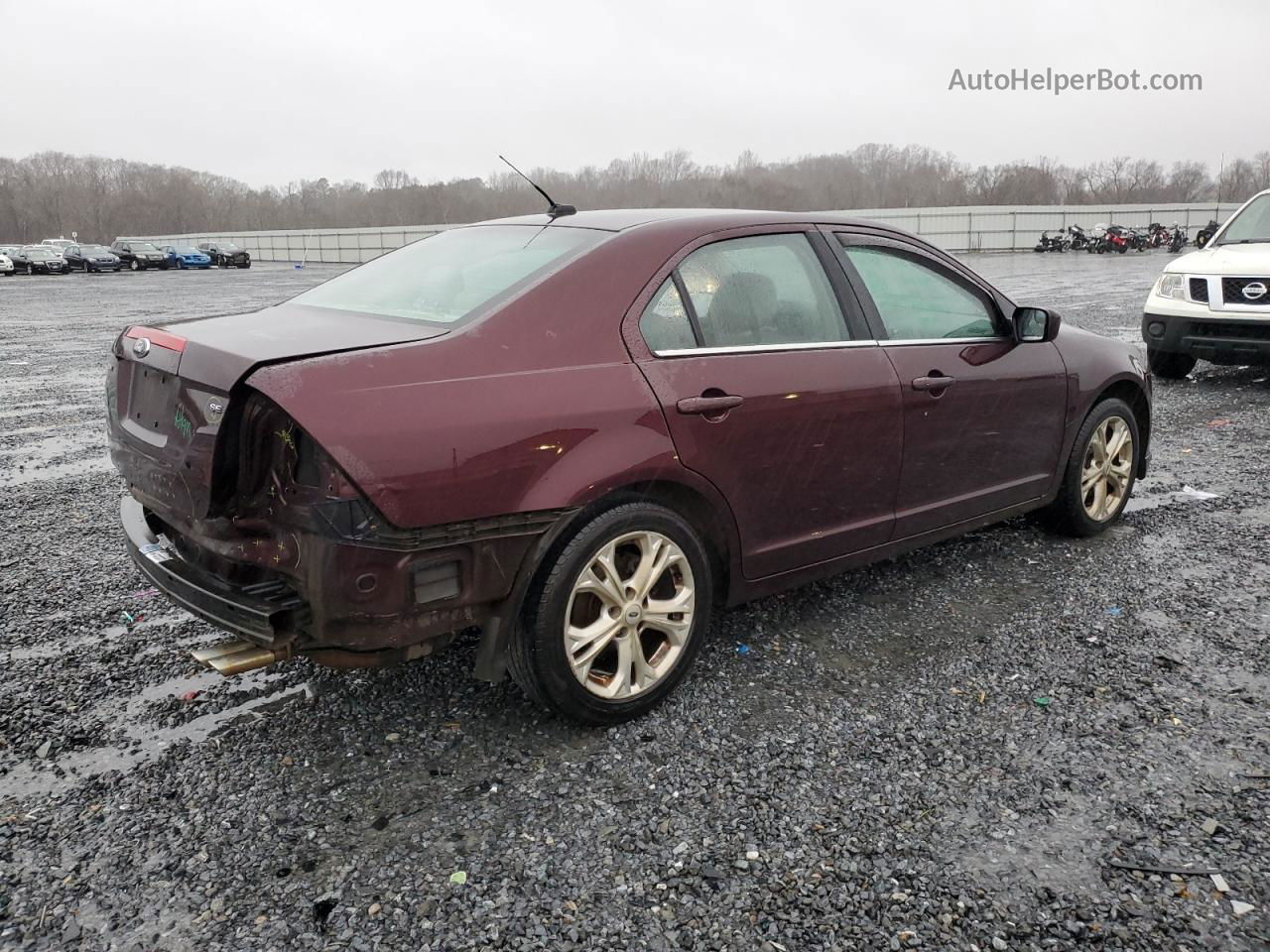 2012 Ford Fusion Se Burgundy vin: 3FAHP0HA9CR432902