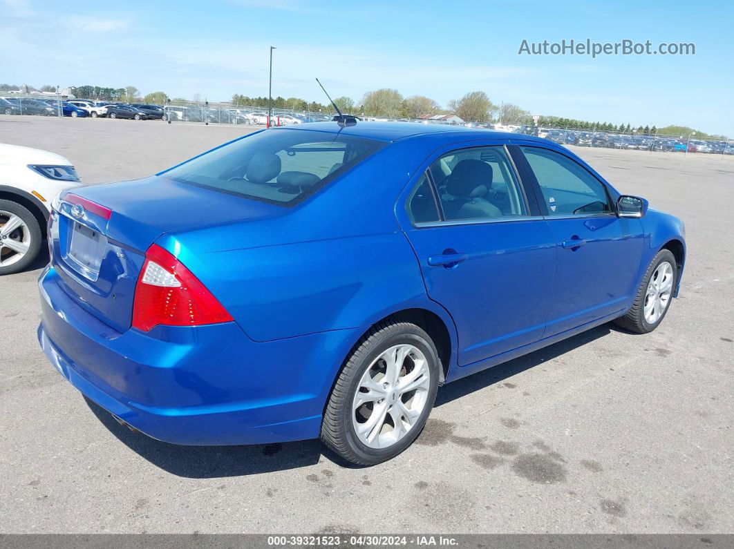 2012 Ford Fusion Se Blue vin: 3FAHP0HAXCR106011