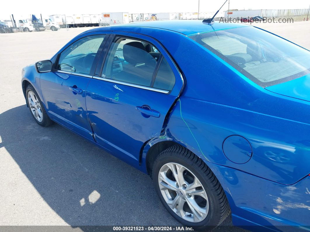 2012 Ford Fusion Se Blue vin: 3FAHP0HAXCR106011