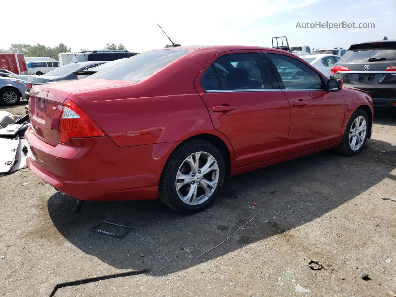 2012 Ford Fusion Se Red vin: 3FAHP0HAXCR148095