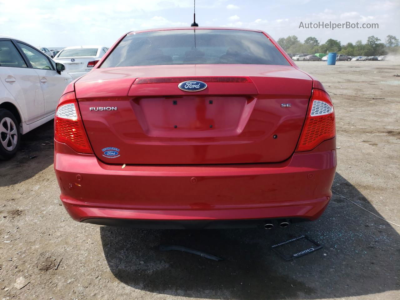 2012 Ford Fusion Se Red vin: 3FAHP0HAXCR148095