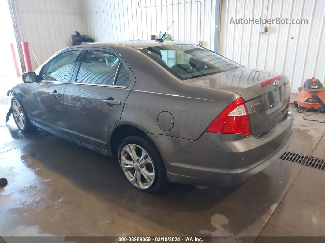 2012 Ford Fusion Se Gray vin: 3FAHP0HAXCR164538