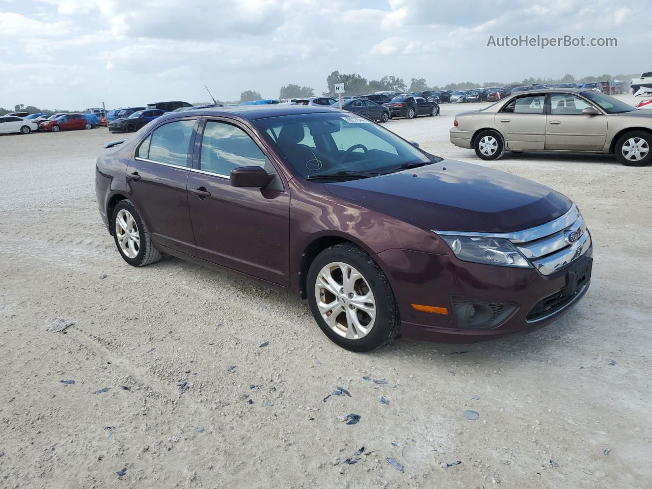 2012 Ford Fusion Se Burgundy vin: 3FAHP0HAXCR229789