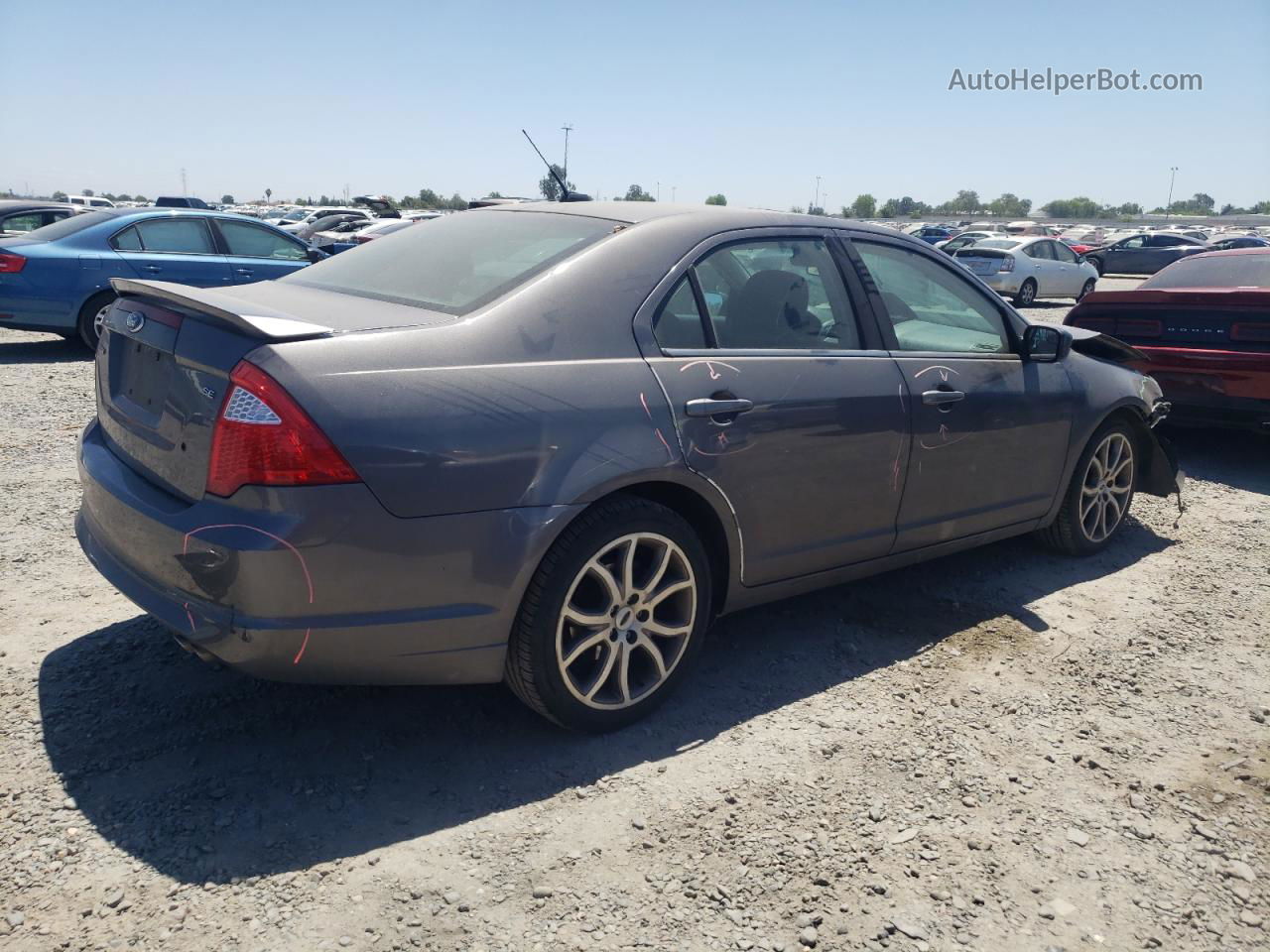 2012 Ford Fusion Se Gray vin: 3FAHP0HAXCR260024