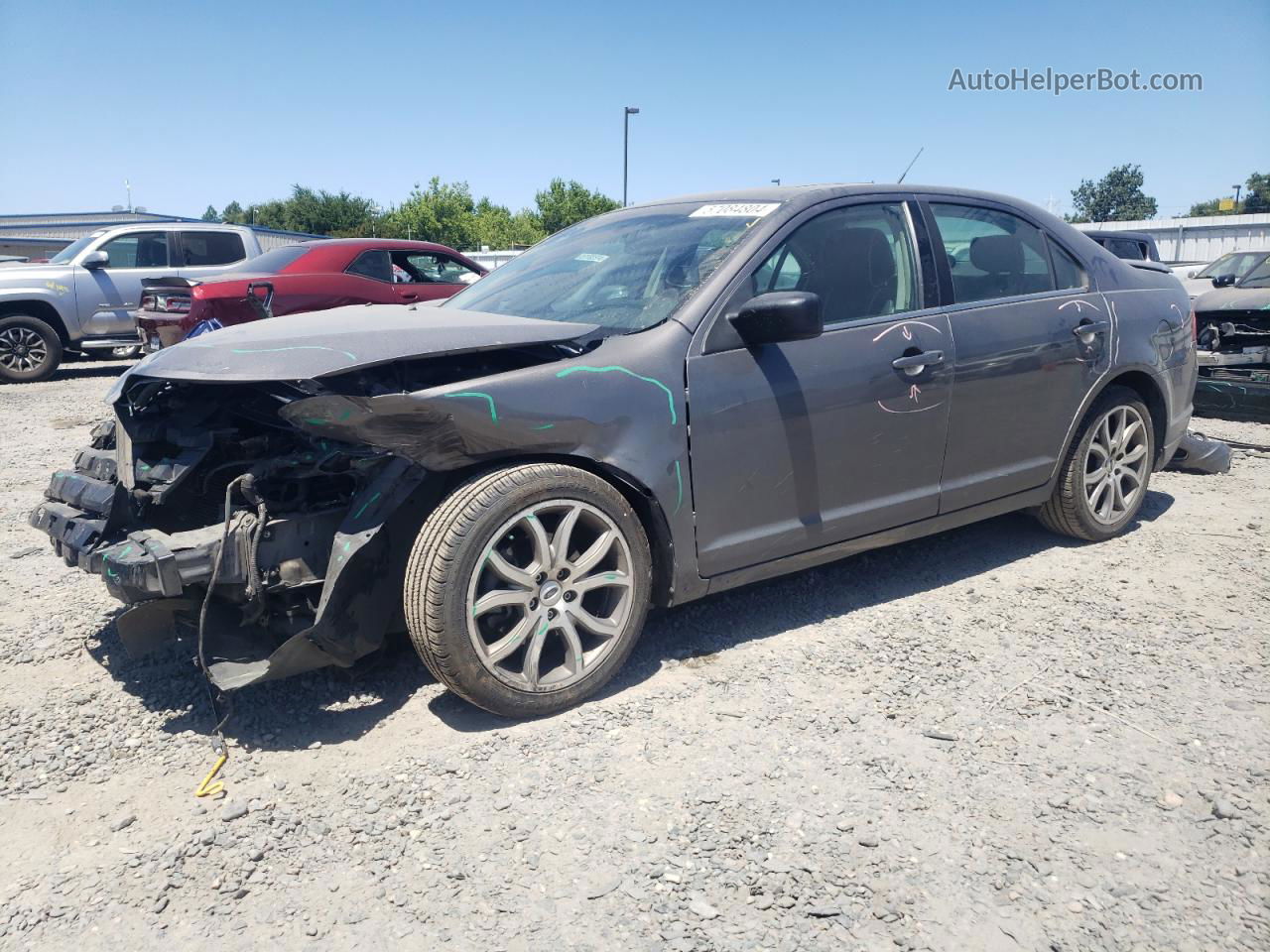 2012 Ford Fusion Se Gray vin: 3FAHP0HAXCR260024