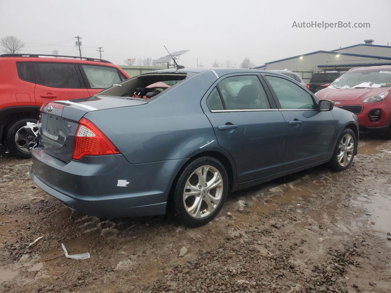 2012 Ford Fusion Se Teal vin: 3FAHP0HAXCR321579