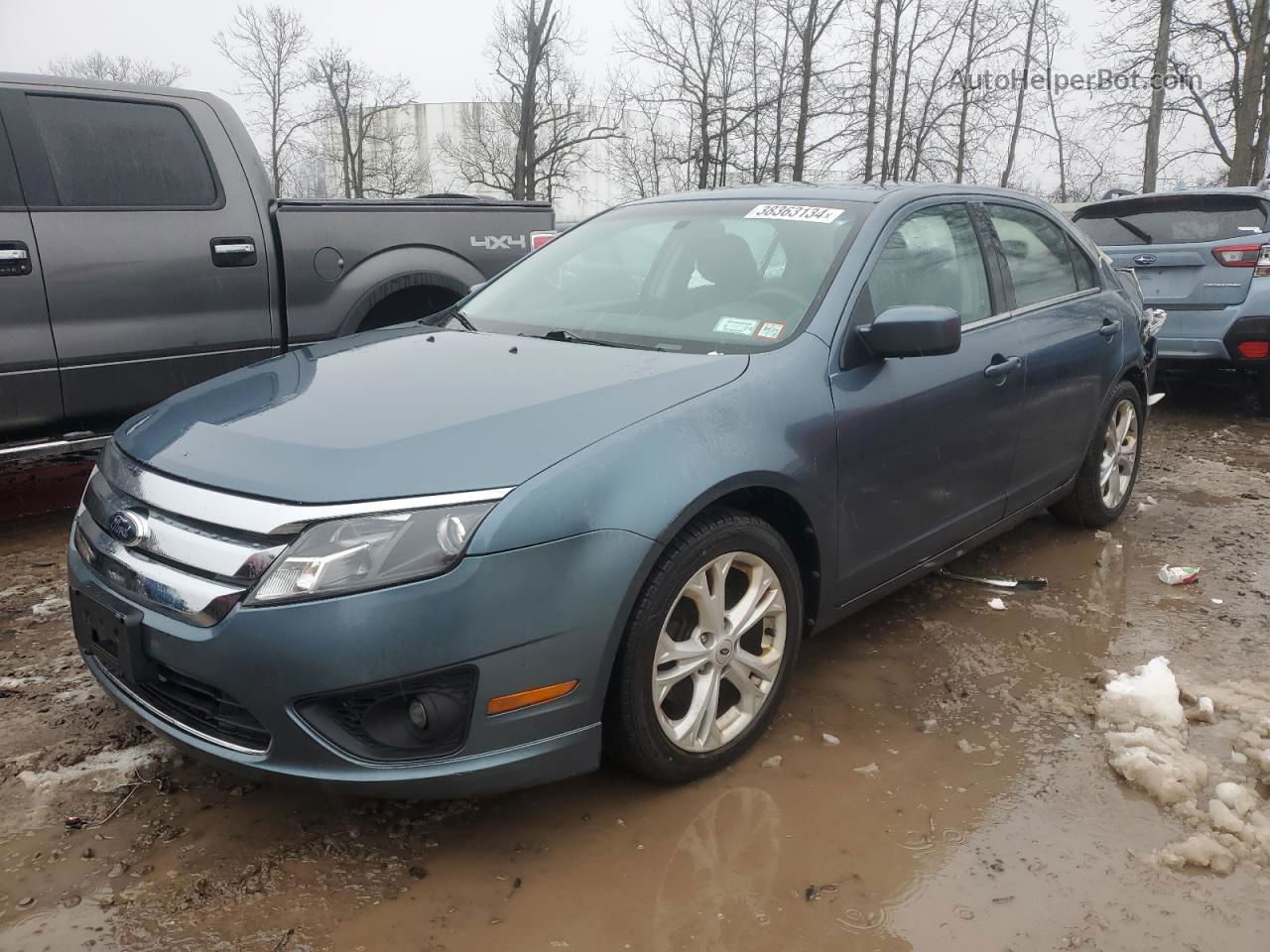 2012 Ford Fusion Se Teal vin: 3FAHP0HAXCR321579